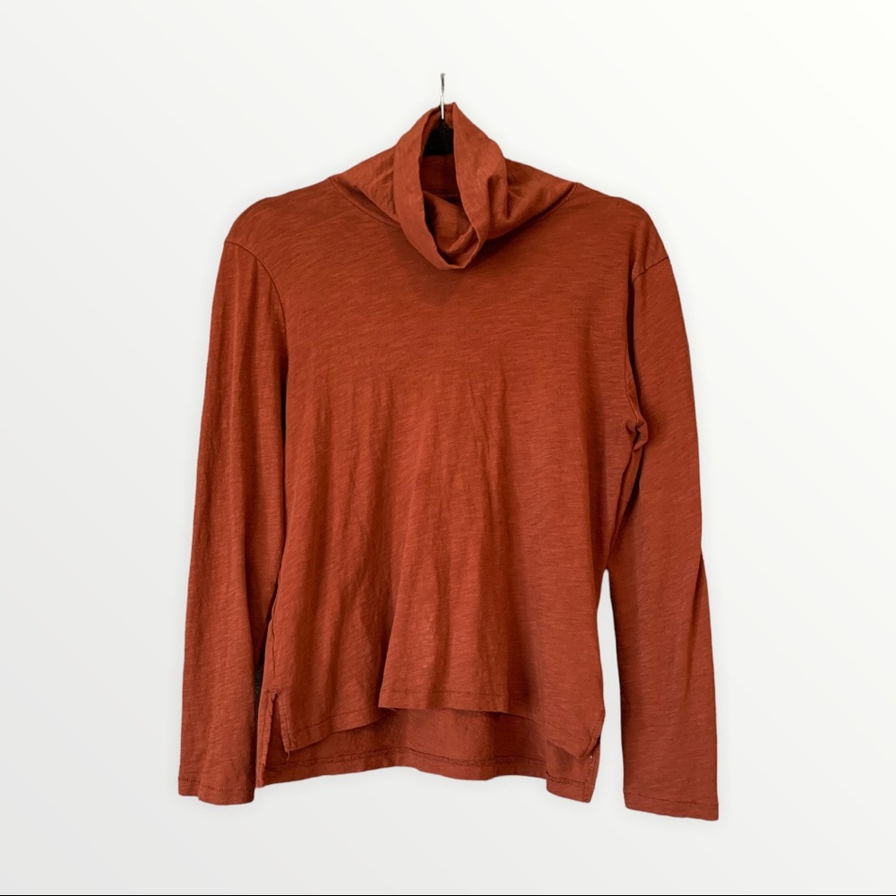 Madewell Burnt Orange Cowl/Turtle Neck Long Sleeve
